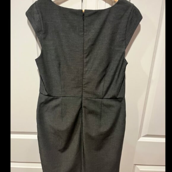 Ann Taylor - Scoop Neck Sheath Dress in Bi-Stretch (Gray) - Picture 6 of 7